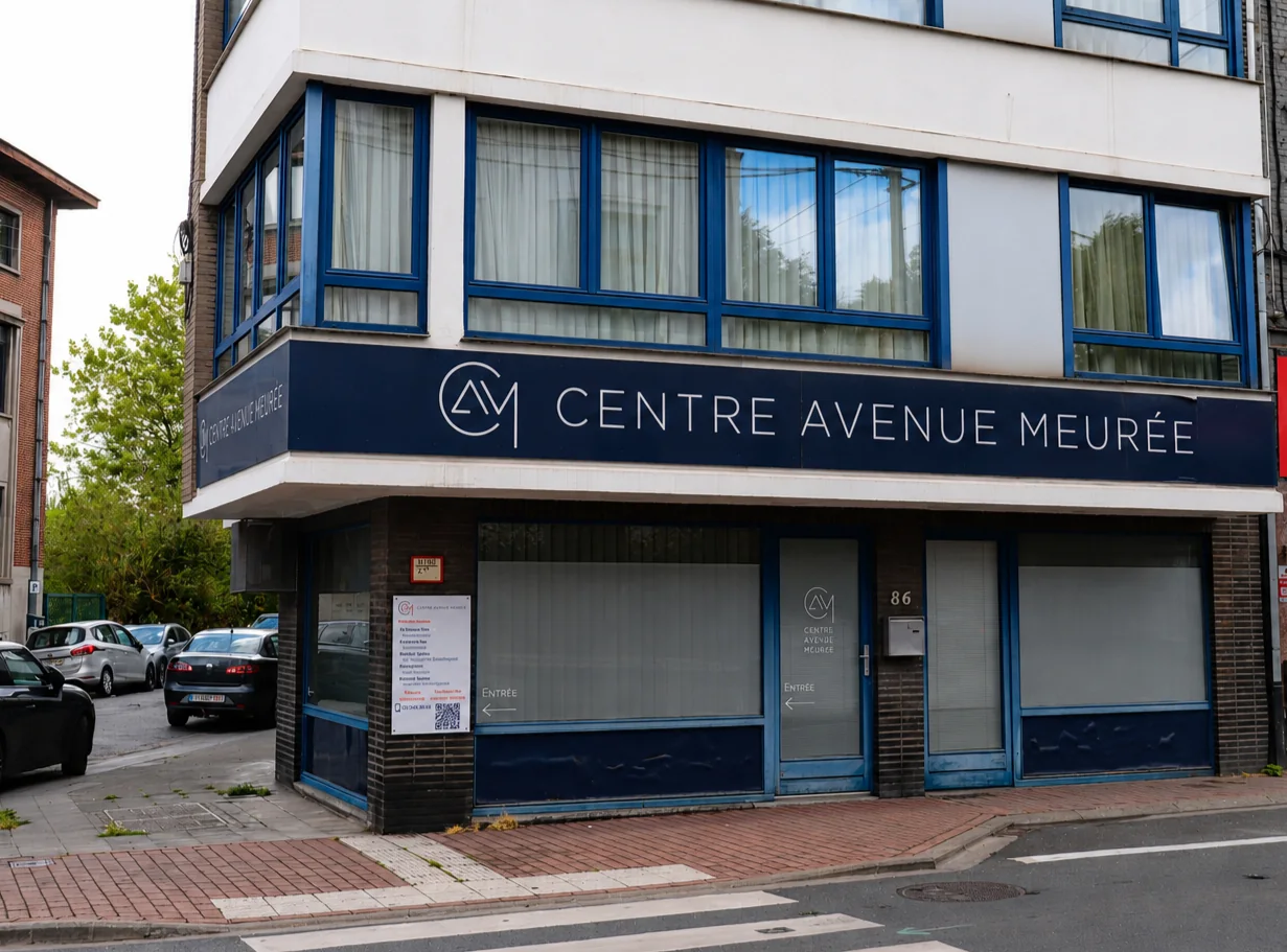 Façade du Centre Avenue Meurée à Marcinelle